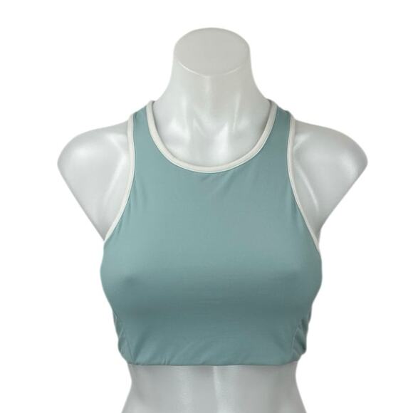 Splits59 Blue Green Sleeveless Racerback Fitness Workout Sports Bra Tank Top M - Picture 1 of 3